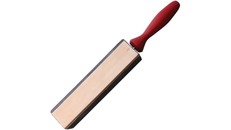 Herold Solingen Razor Strop 4 Sided, 13 overall, Red wood handle, 63 RI