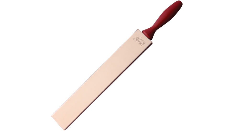 Herold Solingen Razor Strop Double Sided, 17.5 overall, Red wood handle, 65 J
