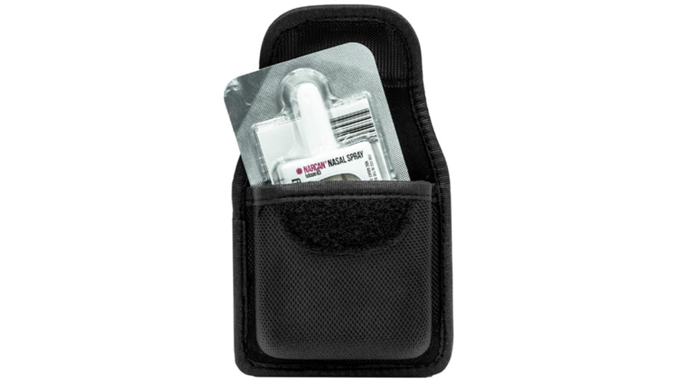HERO'S PRIDE Ballistic Opioid Antidote Nasal Spray Case w/Hidden Snap, Slide-On Backing, Black, 1119-2