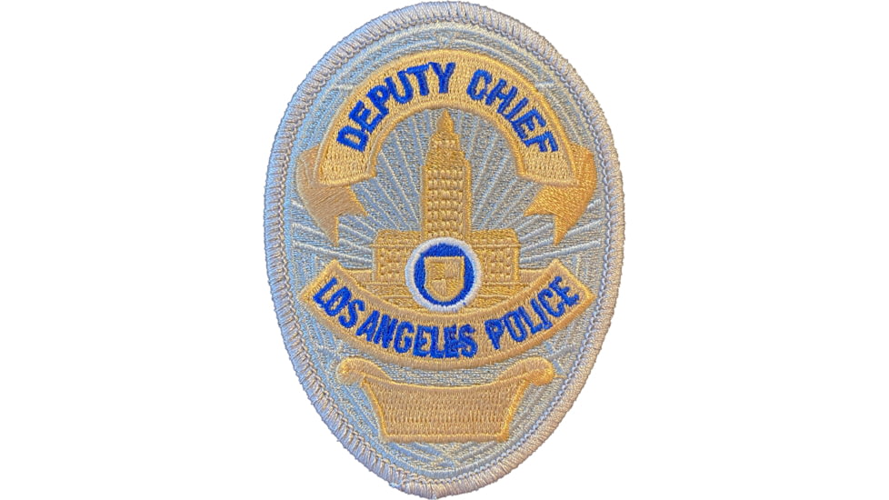 HEROS PRIDE Lapd Deputy Chief Badge Patch 2 11/16x3 5/8 - Pair - 5059F