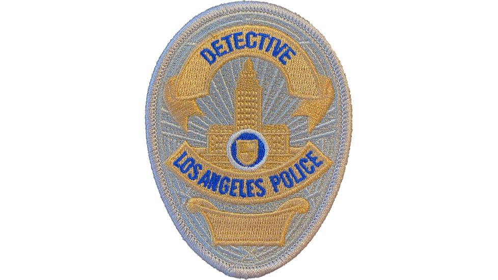 HEROS PRIDE Lapd Detective Badge Patch 2 11/16x3 5/8 - Pair - 5059B