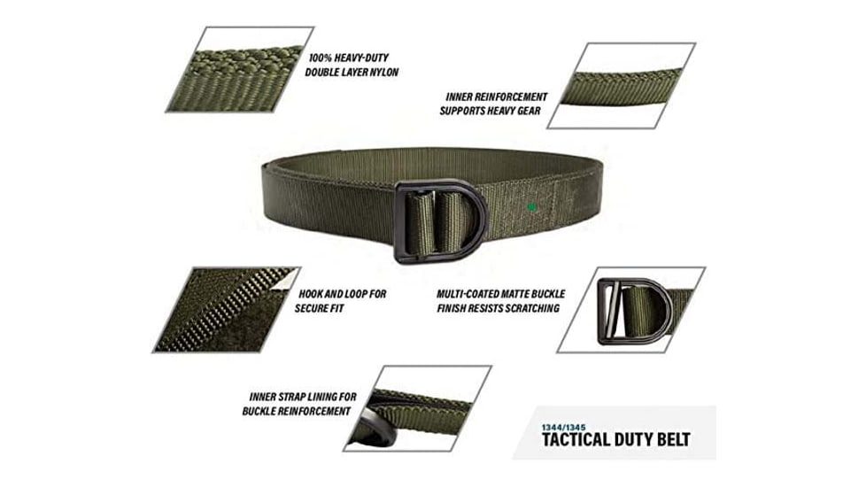 HEROS PRIDE Tactical Duty Belt - 1.75, Black - 1345X-9-XL-42