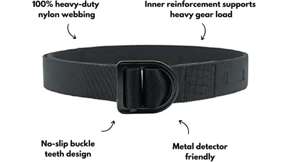 HEROS PRIDE Tactical Duty Belt - 1.75, Black - 1345X-9-XL-42