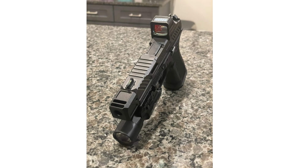 Herrington Arms HC92P V2 Glock Gen 4/5 Compensator, Fins, Black, HC92P-V2-BL