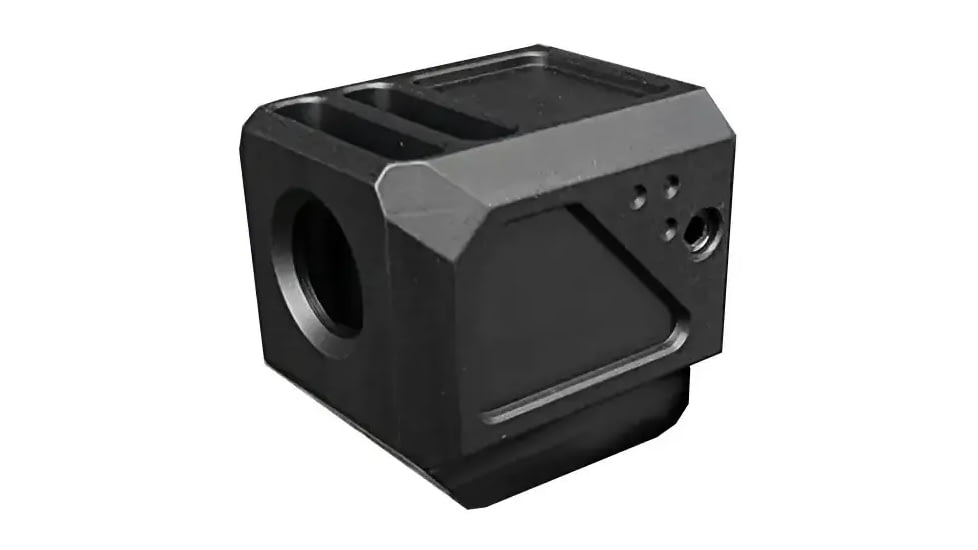 Herrington Arms HC92P V2 Glock Gen 4/5 Compensator, Fins, Black, HC92P-V2-BL
