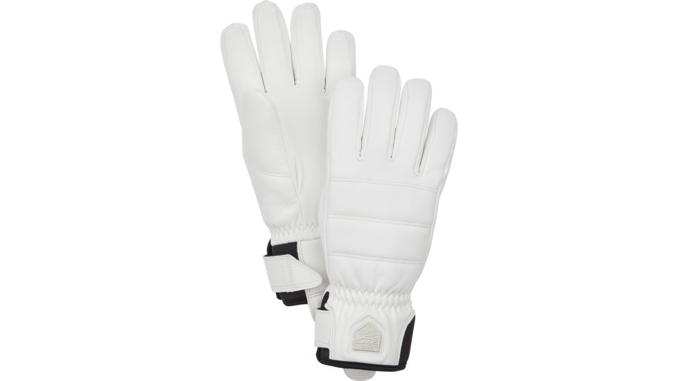 Hestra Alpine Leather Primaloft 5 Finger Glove, Offwhite, 7, 31440-020-07