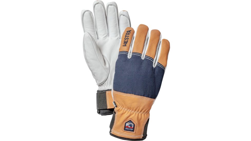 Hestra Army Leather Abisko 5 Finger Glove, Navy, 6, 30770-280-6