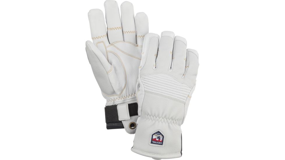 Hestra Army Leather Couloir 5 Finger Glove, Ivory/Offwhite, 6, 30310-030020-6