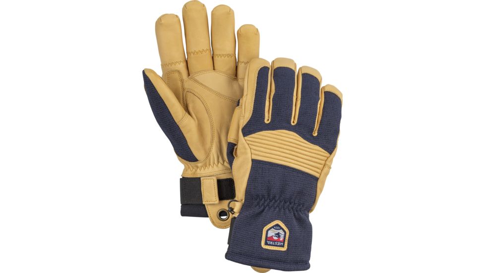 Hestra Army Leather Couloir 5 Finger Glove - Unisex, Navy/Tan, 07, 30310-280701-07