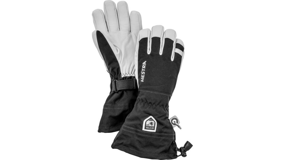 Hestra Army Leather Heli Ski 5 Finger Glove, Black, 5, 30570-100-5