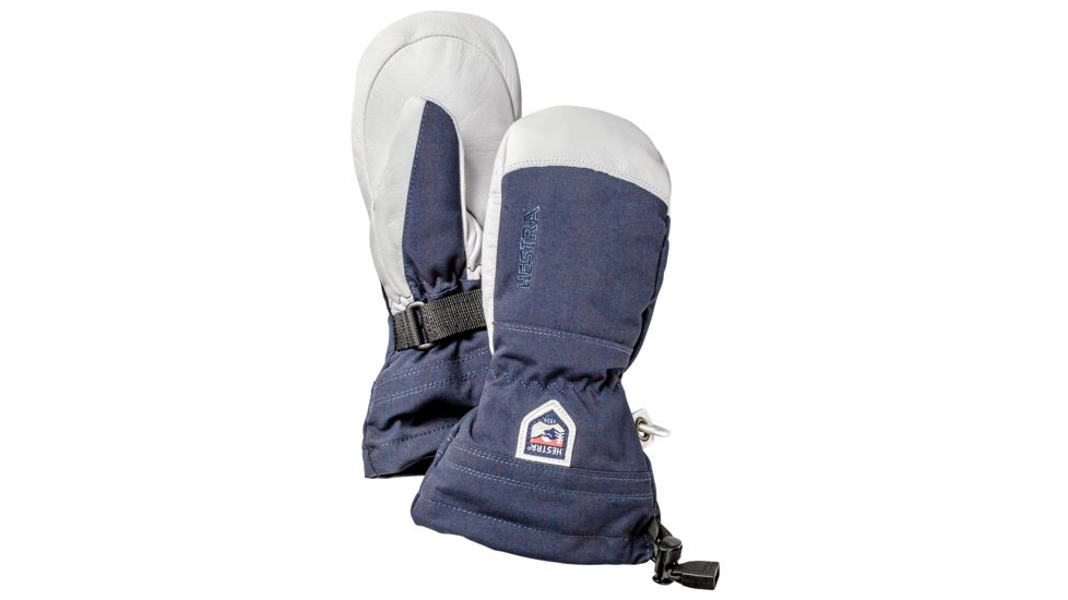 Hestra Army Leather Heli Ski Jr. Mitten - Kids-Navy-3