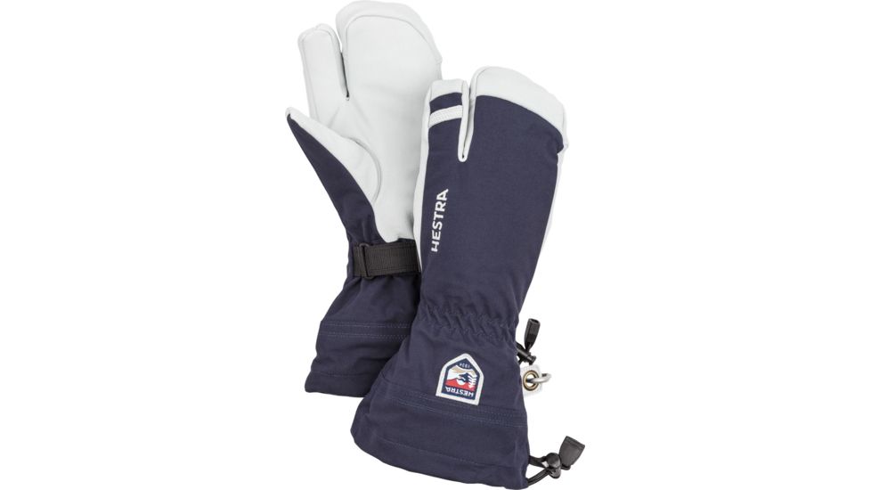 Hestra Army Leather Heli Ski Three Finger Glove - Mens-Navy-7