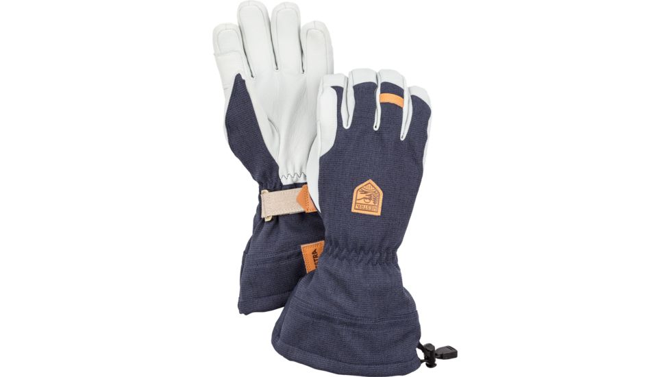 Hestra Army Leather Patrol Gauntlet 5 Finger Glove - Unisex, Navy, 6, 30670-280-06
