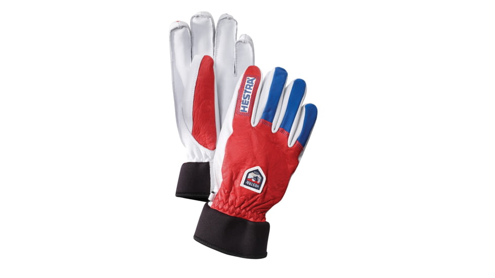 Hestra Army Leather Wool Glove - Men's-Red/ Royal Blue-11