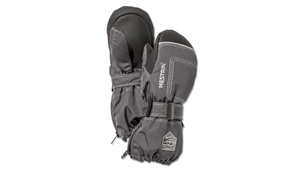 Hestra Baby Zip Long Mitts - Kids-Grey-4