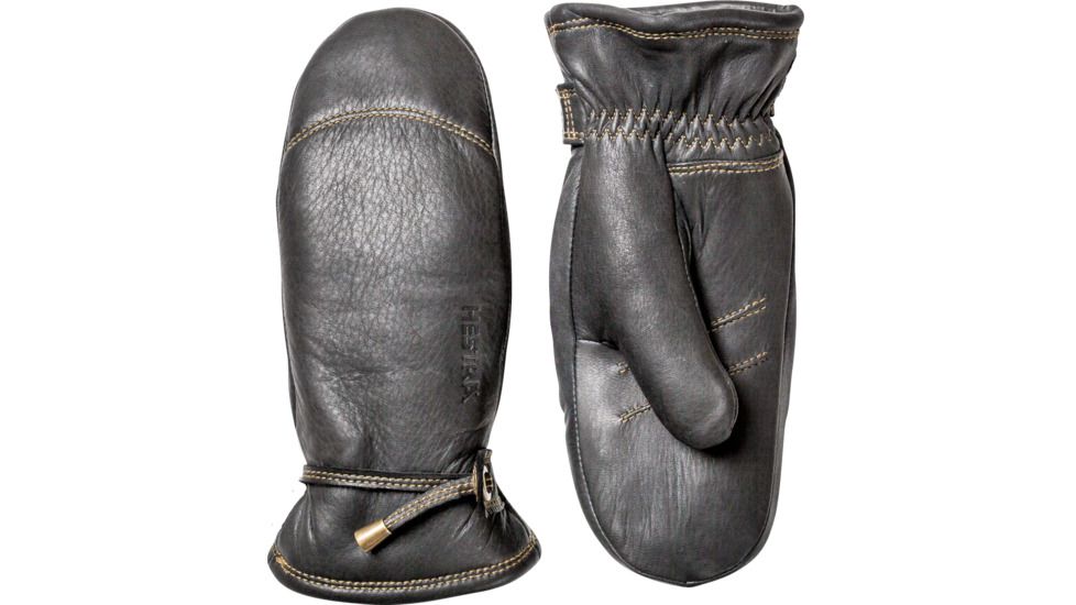 Hestra Deerskin Lambfur Mitt - Mens-Black-6