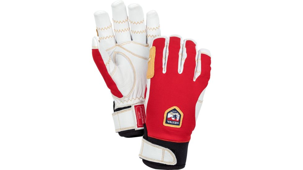 Hestra Ergo Grip Active 5 Finger Glove - Unisex, Red / Offwhite, 10, 32950-560020-10