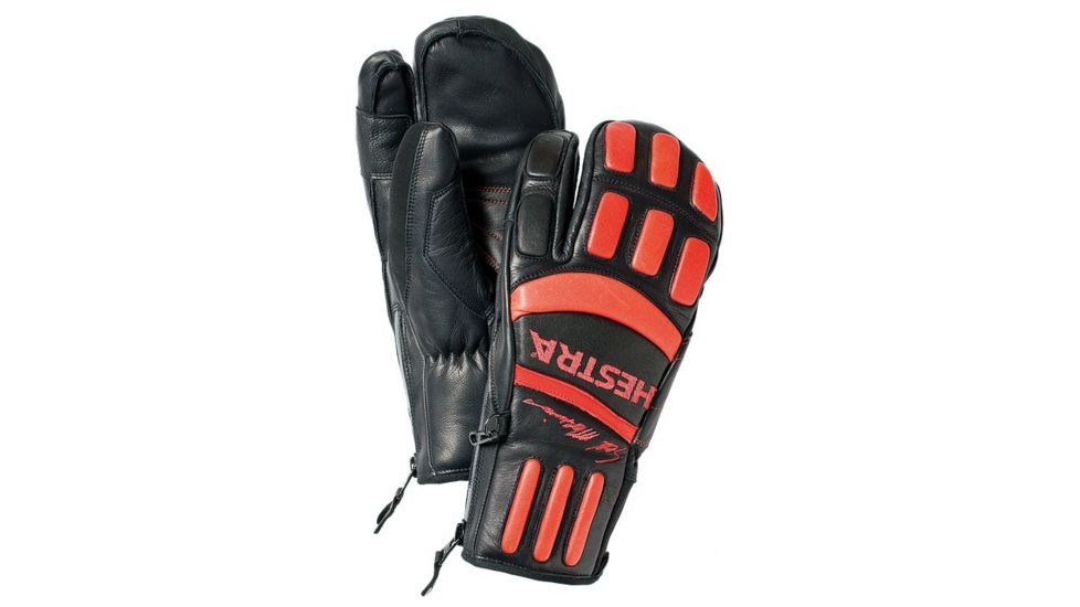 Hestra Seth Morrison 3-Finger Pro Glove - Men's-Black/Flame-6