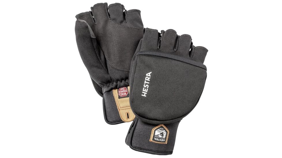 Hestra Windstopper Pullover Mitt, Black, 6, 35141-100-6