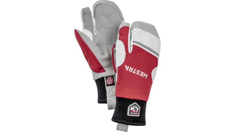 Hestra Windstopper Race Tracker 3-Finger Glove - Mens-Red-11