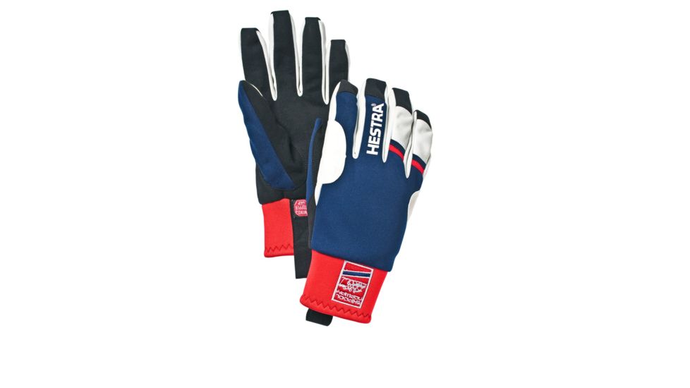 Hestra Windstopper Race Tracker Glove, Navy/Red, 7 37090-280560-7