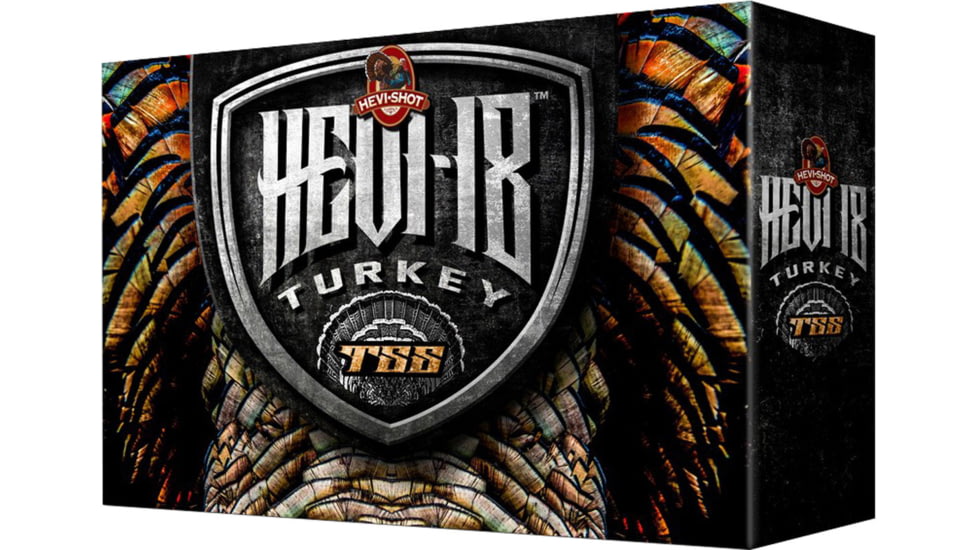 HEVI-Shot HEVI-18 TSS Turkey 12 Gauge 2oz 3in #9 Centerfire Shotgun Ammo, 5 Rounds, HS4009