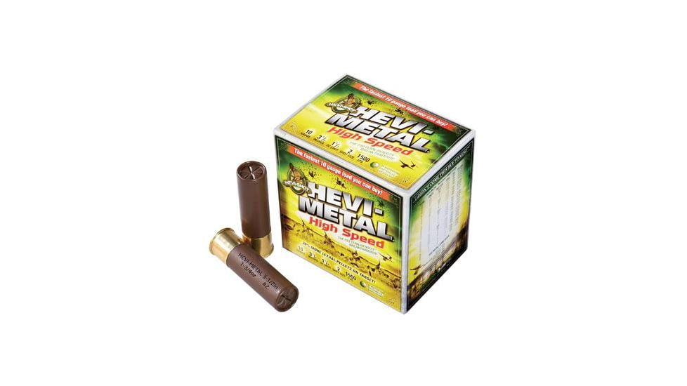 HEVI-Shot Hevi-Shot Hevi-Metal High Speed Shotshells 10 ga 3.5in 1-1/2 oz 1500 fps Size 4 25/ct, 36004