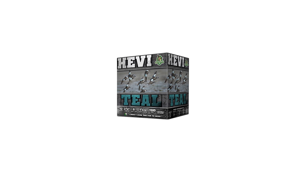 HEVI-Shot HEVI-Teal 20 Gauge 7/8oz 3in Shotgun Ammo, #6, 25 Rounds, HS62006