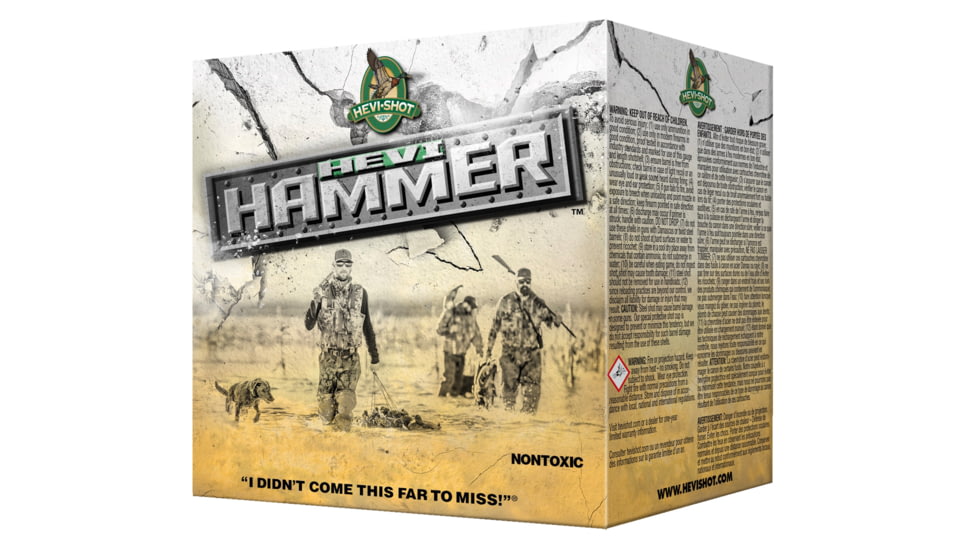 HEVI-Shot HEVI-Hammer 12 Gauge 1 1/2oz 3 1/2in Shotgun Ammo, 4 Shot, 25 Rounds, HS28304