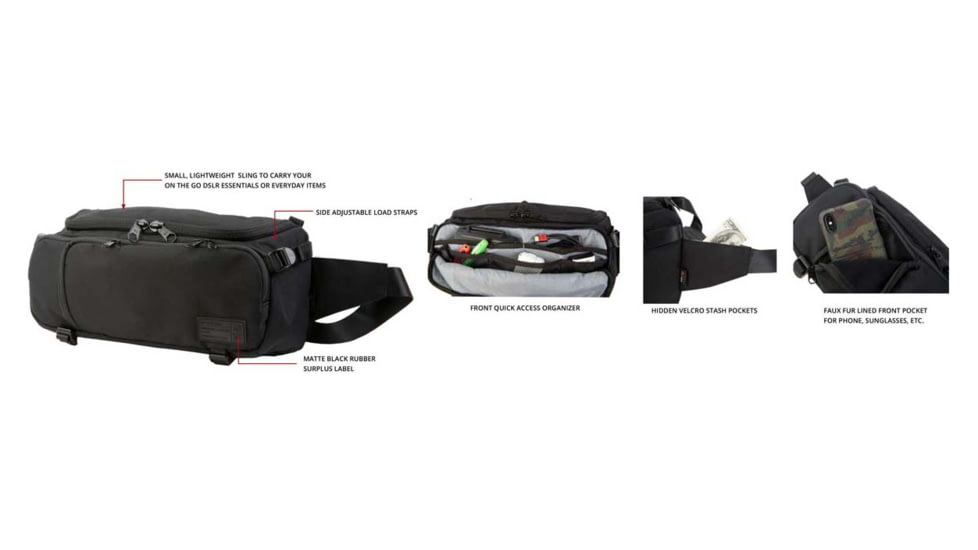 Hex Ranger Dslr Sling, Black, HX2469-BLCK
