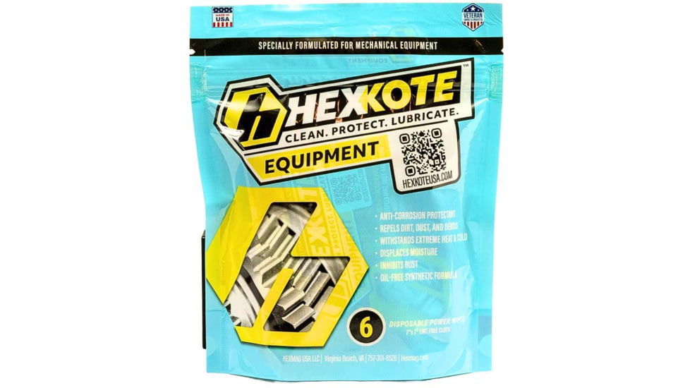 HEXKOTE 7x7in Disposable Wipes - Equipment, 6 Pack, HK-2341-DIW-EQU