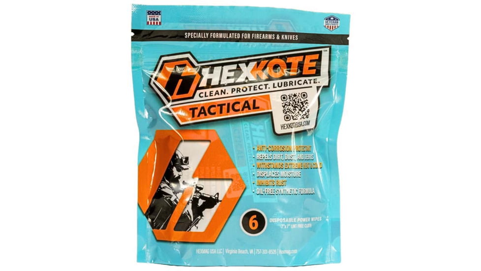 HEXKOTE 7x7in Disposable Wipes - Tactical, 6 Pack, HK-1341-DIW-TAC