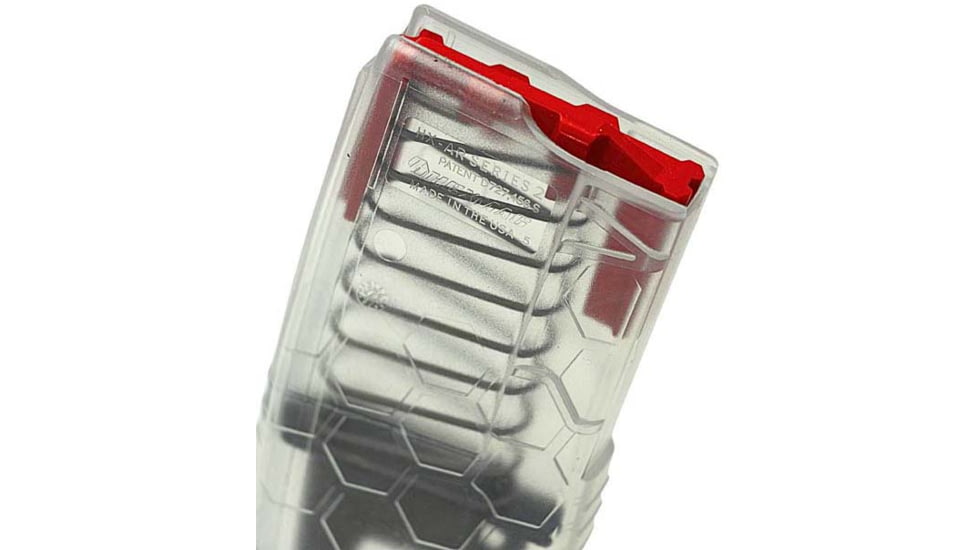 Hexmag Series 2 AR-15 5.56x45 15 Round Rifle Magazine, Clear, 15, HX1530-AR15S2-CLR