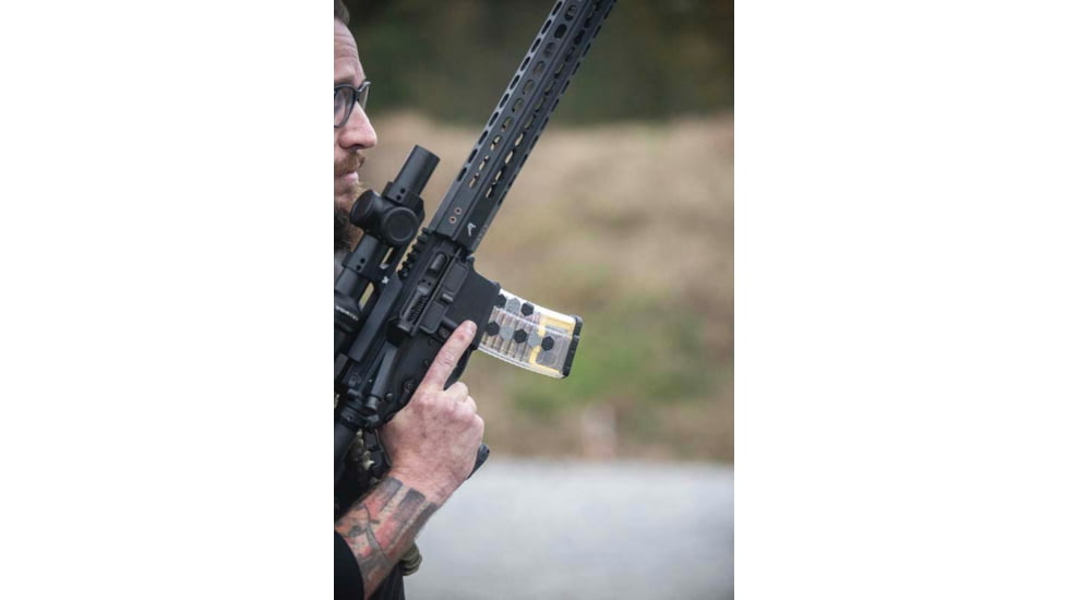 Hexmag Series 2 AR-15 5.56x45 15 Round Rifle Magazine, Clear, 15, HX1530-AR15S2-CLR