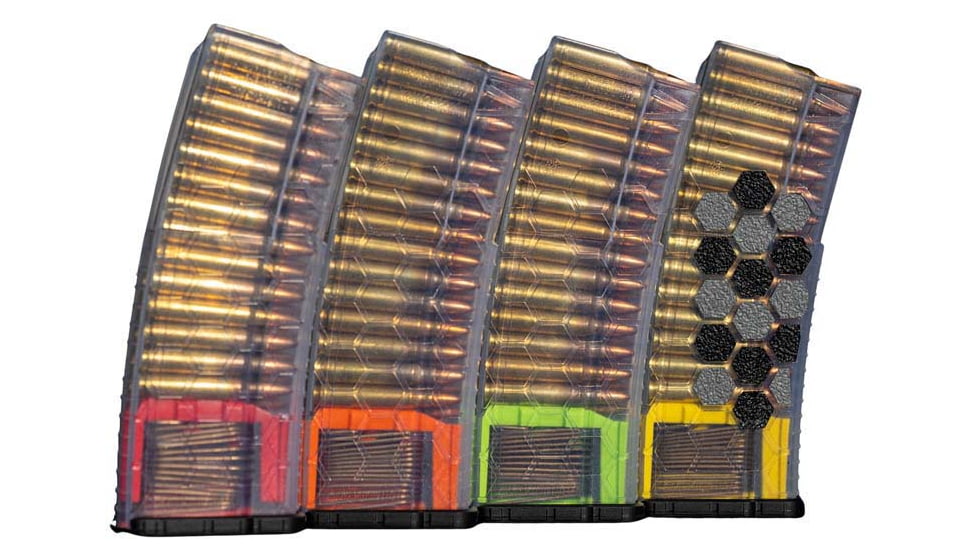 Hexmag Series 2 AR-15 5.56x45 15 Round Rifle Magazine, Clear, 15, HX1530-AR15S2-CLR