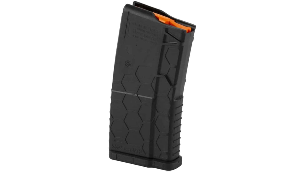 Hexmag AR-15 .223/.300AAC/.458 SOCOM/.50 Beowulf 20 Round Shorty Magazine, Black, 20, HX20-AR15S2-BLK