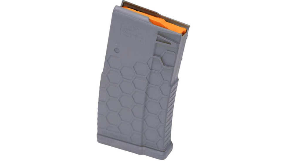 Hexmag SR-25/AR-10 .308Win 20 Round Rifle Magazine, Grey, 20, HX20-SR25-GRY