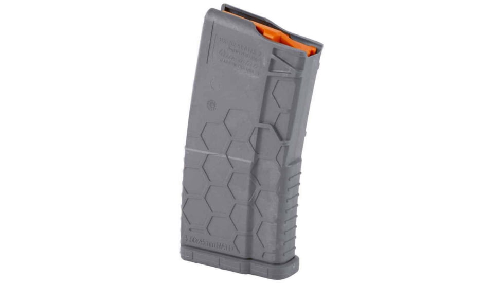 Hexmag SR25/AR .308Win 10 Round Rifle Magazine, Grey, 10, HX1020-SR25-GRY