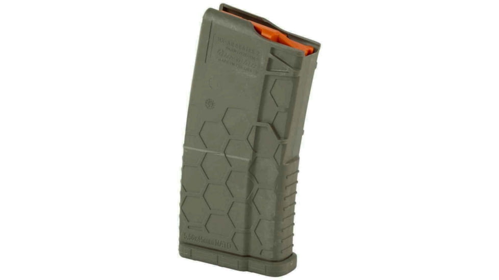 Hexmag SR25/AR .308Win 10 Round Rifle Magazine, Olive Drab, 10, HX1020-SR25-ODG