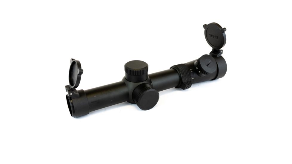 Hi-Lux 1-4x24mm Rifle Scope w/ 30mm Main Tube, with Green Illuminated CMR4 Ranging Reticle