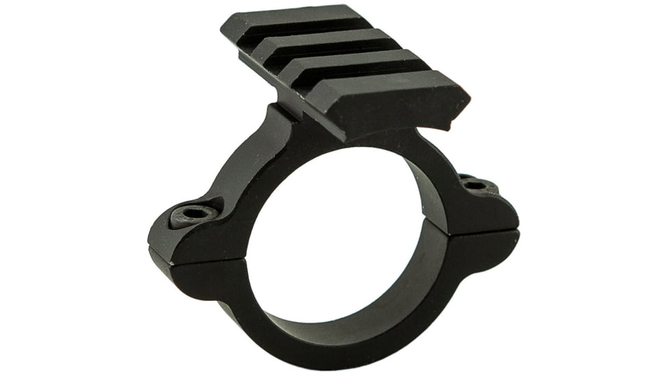 Hi-Lux 30mm Lock Ring with Rail, Matte Black, Small, 30LRWR