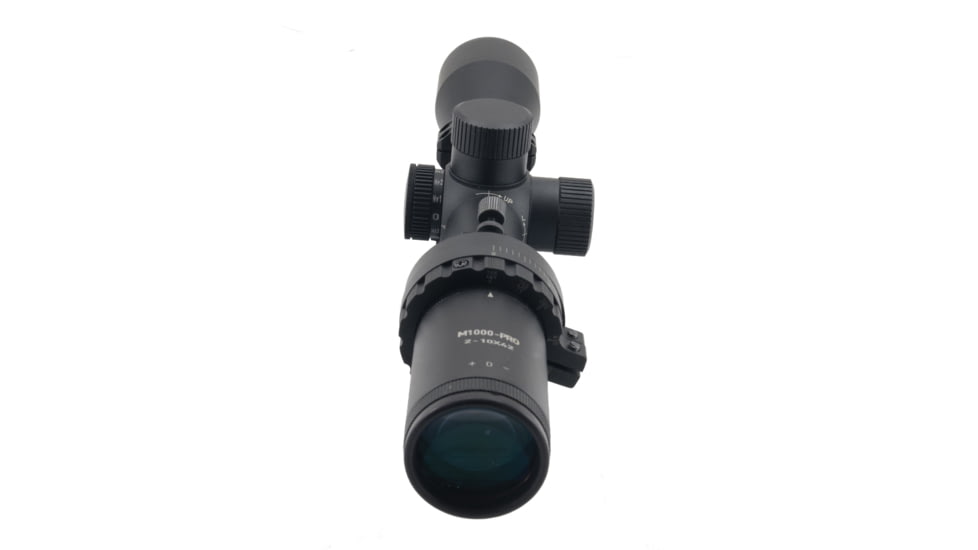 Hi-Lux ART M1000-PRO 2-10X42 Rifle Scope w/Green Illuminated HR1 MOA Reticle, Black, M1000-PRO