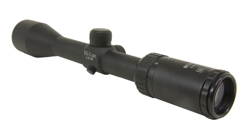 Hi-Lux Buck Country 3-9x40 1in. Rifle Scope, Black, 2-Plex Reticle, BC39X40