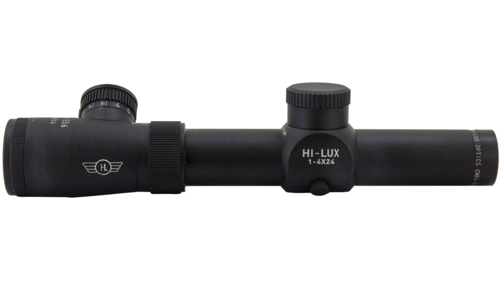 Hi-Lux CMR4-556 1-4X24 Tactical Rifle Scope w/Red Illuminated 556 NATO BDC Reticle, Matte Black, CMR4-556-R, EDEMO1