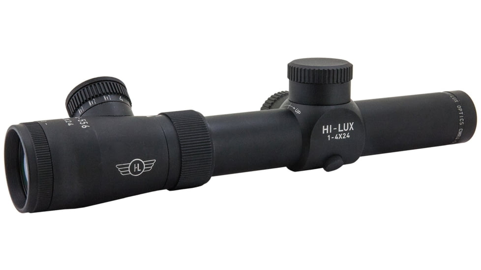 Hi-Lux CMR4-556 1-4X24 Tactical Rifle Scope w/Red Illuminated 556 NATO BDC Reticle, Matte Black, CMR4-556-R, EDEMO1