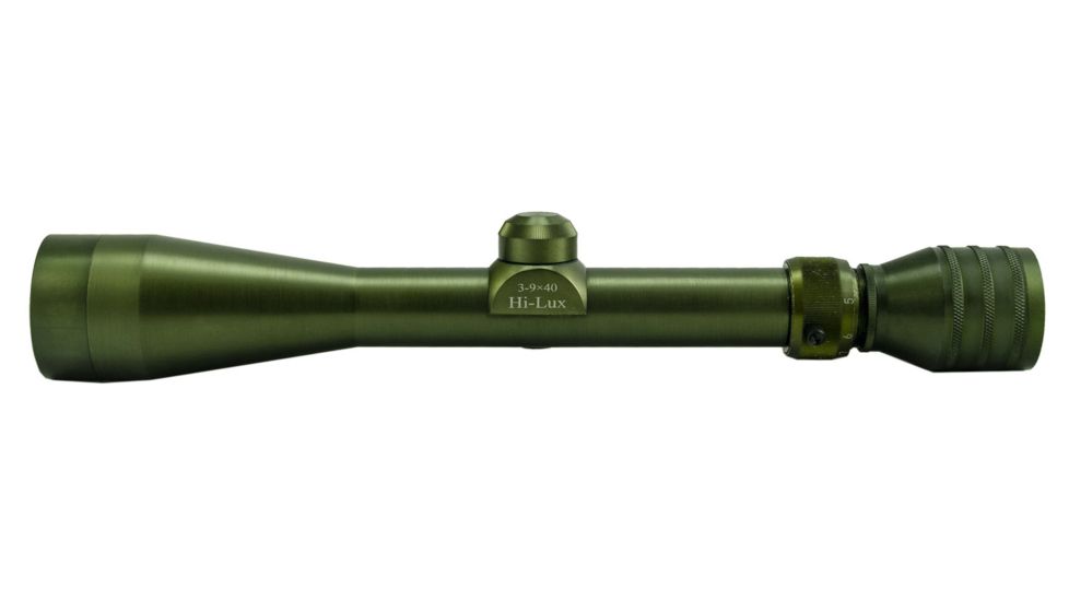 Hi-Lux M40 USMC 3-9X40 Rifle Scope in Green Anodized Finish with Dual Focal Plane Accu-Ranging Reticle, M40USMC39X40