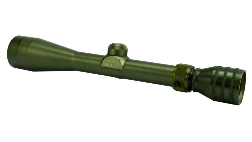 Hi-Lux M40 USMC 3-9X40 Rifle Scope in Green Anodized Finish with Dual Focal Plane Accu-Ranging Reticle, M40USMC39X40