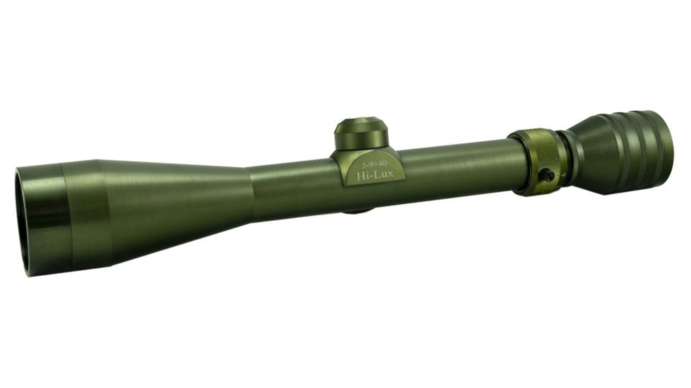 Hi-Lux M40 USMC 3-9X40 Rifle Scope in Green Anodized Finish with Dual Focal Plane Accu-Ranging Reticle, M40USMC39X40