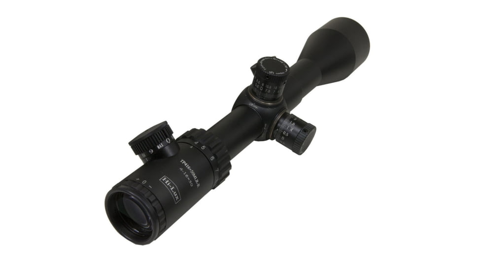 USED Hi-Lux Optics Top Angle 4-16x50mm Rifle Scopes, 30mm, Second Focal Plane, Illuminated MLR Red, Matte, Black, TP416x50MLR-R, EDEMO1