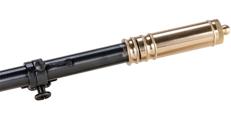 Hi-Lux Optics Malcolm 6X Two Tone Short Rifle Telescope Adjustable Parallax, BPCR Mounts, Crescent Cuts, Matte Black, Brass, M634183BP